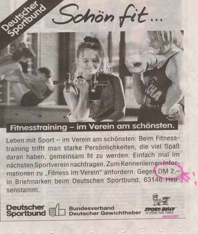 Zeitungsanzeige